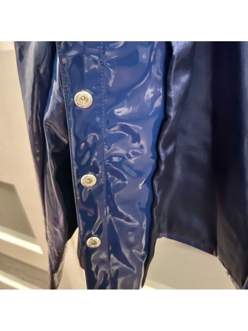 Pamela MCCOY cobalt blue vinyl jacket - Picture 3 of 11